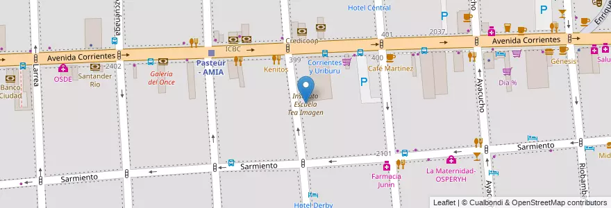 Mapa de ubicacion de Instituto Escuela Tea Imagen, Balvanera en 阿根廷, Ciudad Autónoma De Buenos Aires, Comuna 3, 布宜诺斯艾利斯.