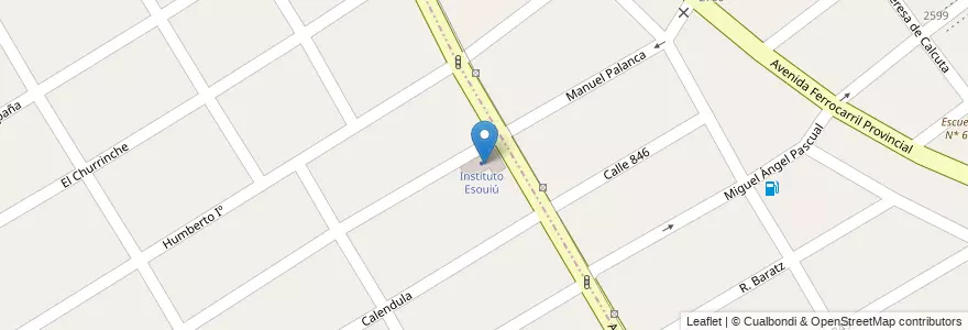 Mapa de ubicacion de Instituto Esouiú en Argentine, Province De Buenos Aires, Partido De Almirante Brown, San Francisco Solano.