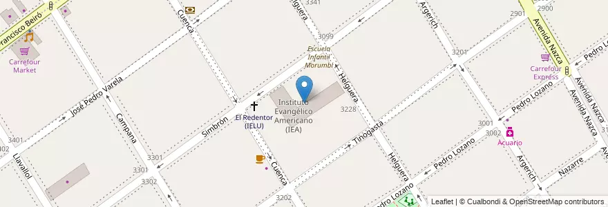 Mapa de ubicacion de Instituto Evangélico Americano (IEA), Villa del Parque en آرژانتین, Ciudad Autónoma De Buenos Aires, Buenos Aires, Comuna 11.