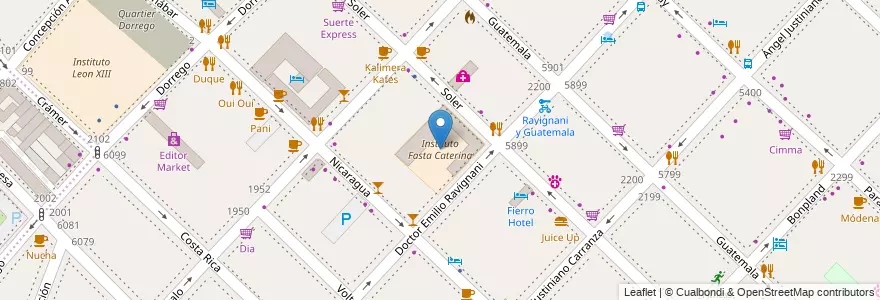 Mapa de ubicacion de Instituto Fasta Caterina, Palermo en Argentinië, Ciudad Autónoma De Buenos Aires, Buenos Aires, Comuna 14.
