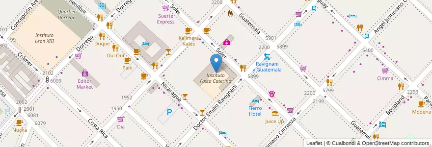 Mapa de ubicacion de Instituto Fasta Catherina, Palermo en 阿根廷, Ciudad Autónoma De Buenos Aires, 布宜诺斯艾利斯, Comuna 14.