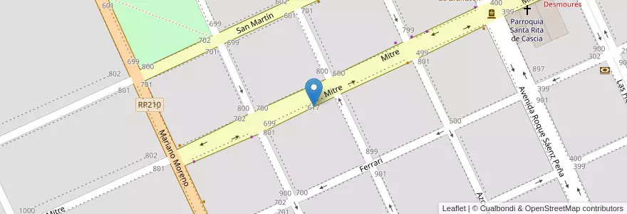 Mapa de ubicacion de Instituto Federico Brandsen en Arjantin, Buenos Aires, Brandsen.