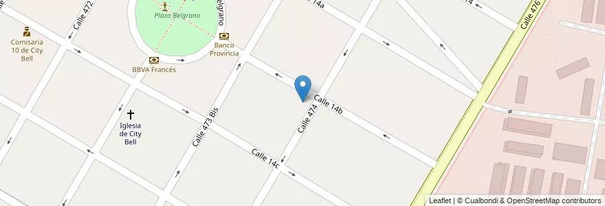 Mapa de ubicacion de Instituto Fray M. Esquiu, City Bell en آرژانتین, استان بوئنوس آیرس, Partido De La Plata, City Bell.