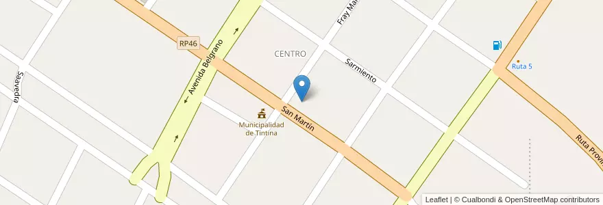 Mapa de ubicacion de INSTITUTO FRAY MAMERTO ESQUIU en Argentina, Santiago Del Estero, Departamento Moreno.