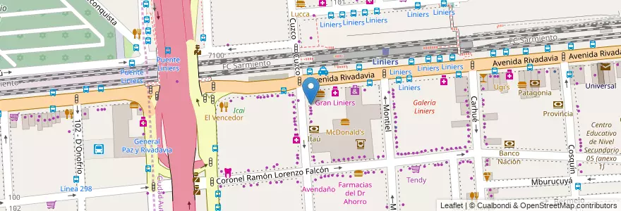 Mapa de ubicacion de Instituto Gastronómico Internacional, Liniers en Argentinien, Ciudad Autónoma De Buenos Aires, Comuna 9, Buenos Aires.