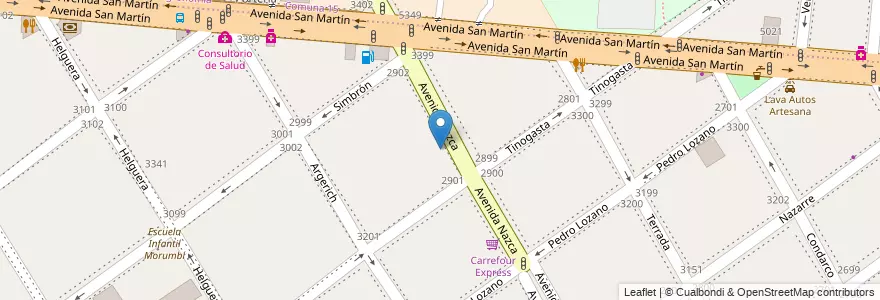 Mapa de ubicacion de Instituto Glaux, Villa del Parque en アルゼンチン, Ciudad Autónoma De Buenos Aires, ブエノスアイレス, Comuna 11.