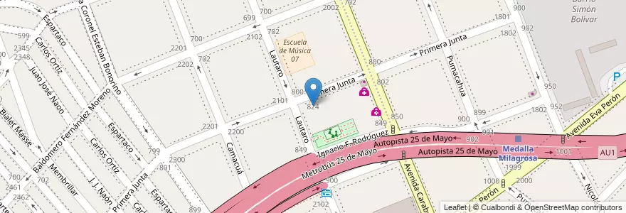 Mapa de ubicacion de Instituto Guardia de Honor del Santísimo Rosario, Flores en Arjantin, Ciudad Autónoma De Buenos Aires, Comuna 7, Buenos Aires.