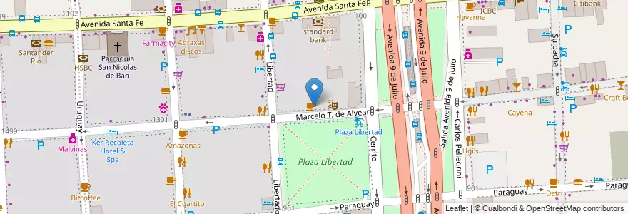 Mapa de ubicacion de Instituto Incorporado A.B.M., Retiro en Argentinië, Ciudad Autónoma De Buenos Aires, Comuna 1, Buenos Aires.