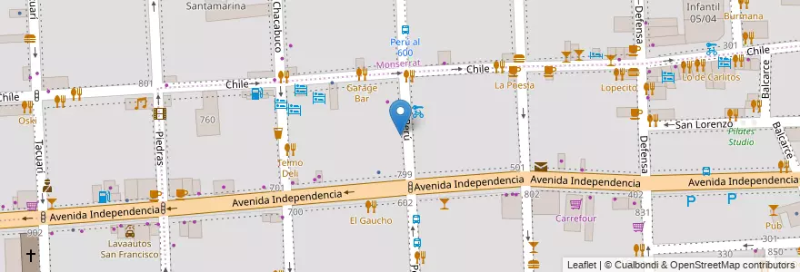 Mapa de ubicacion de Instituto Industrial Luis A. Huergo, San Telmo en Аргентина, Буэнос-Айрес, Comuna 1, Буэнос-Айрес.