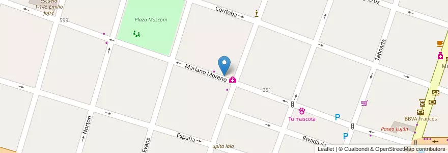 Mapa de ubicacion de Instituto Ingles en 阿根廷, 智利, Mendoza, Departamento Luján De Cuyo, Luján De Cuyo, Distrito Ciudad De Luján De Cuyo.