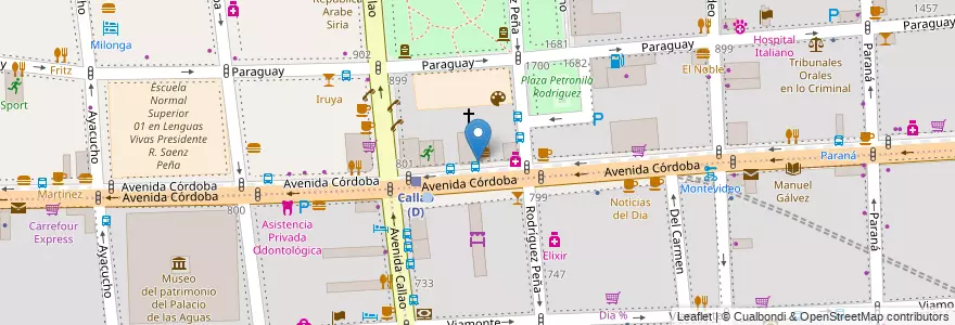 Mapa de ubicacion de Instituto Inmaculada Concepción de María, Recoleta en アルゼンチン, Ciudad Autónoma De Buenos Aires, ブエノスアイレス.