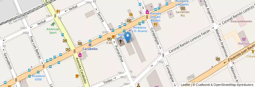 Mapa de ubicacion de Instituto Inmaculada Concepción de Nuestra Señora de Lourdes, Flores en Argentina, Ciudad Autónoma De Buenos Aires, Comuna 7, Buenos Aires.