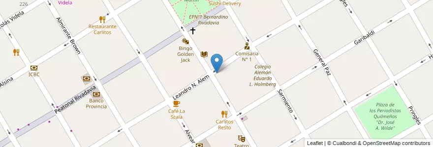 Mapa de ubicacion de Instituto Inmaculada Concepción en Argentina, Buenos Aires, Partido De Quilmes, Quilmes.