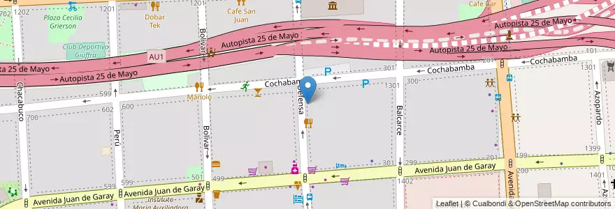 Mapa de ubicacion de Instituto Integral del Sud, San Telmo en アルゼンチン, Ciudad Autónoma De Buenos Aires, Comuna 1, ブエノスアイレス.