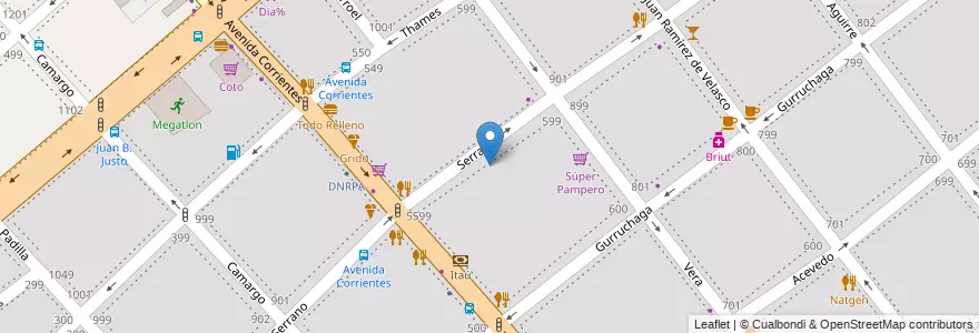 Mapa de ubicacion de Instituto Integral Mundo Nuevo, Villa Crespo en الأرجنتين, Ciudad Autónoma De Buenos Aires, Buenos Aires, Comuna 15.