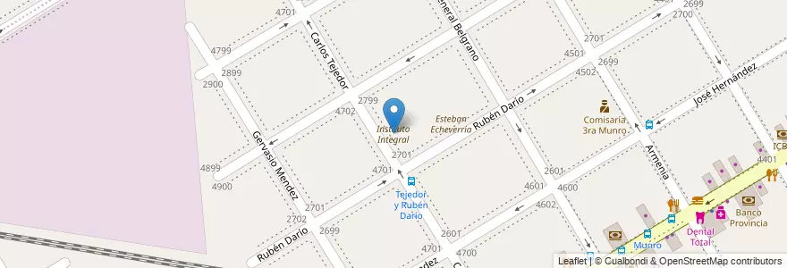Mapa de ubicacion de Instituto Integral en Arjantin, Buenos Aires, Partido De Vicente López, Vicente López.