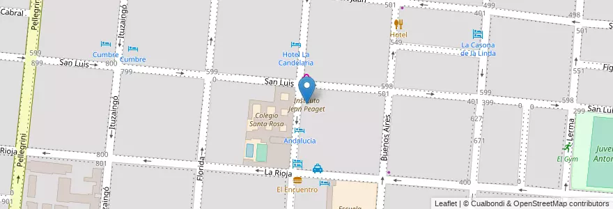 Mapa de ubicacion de Instituto Jean Peaget en Argentinië, Salta, Capital, Municipio De Salta, Salta.