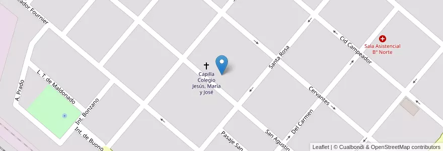 Mapa de ubicacion de Instituto Jesús, María y José en Argentinië, Córdoba, Departamento Tercero Arriba, Municipio De Río Tercero, Pedanía Salto, Río Tercero.