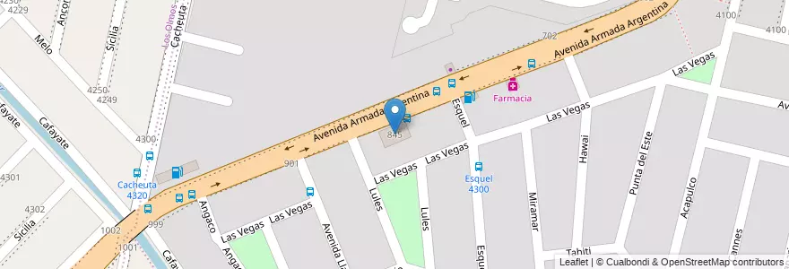 Mapa de ubicacion de Instituto Jorge Vocos Lescano en 阿根廷, Córdoba, Departamento Capital, Pedanía Capital, Córdoba, Municipio De Córdoba.
