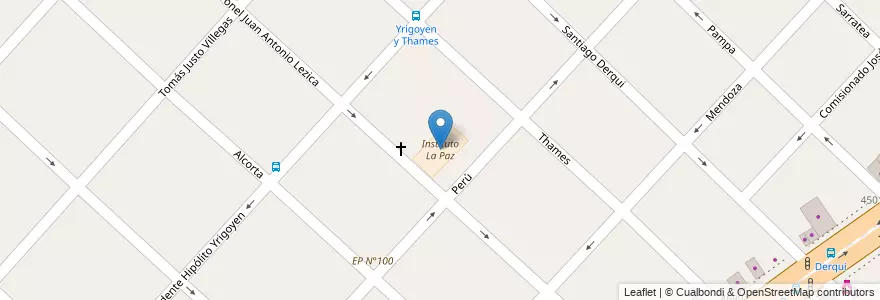 Mapa de ubicacion de Instituto La Paz en アルゼンチン, ブエノスアイレス州, Partido De La Matanza, San Justo.