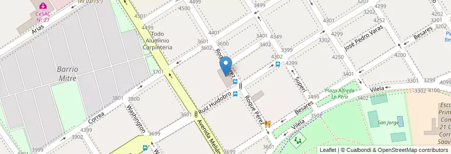 Mapa de ubicacion de Instituto La Salette, Saavedra en 阿根廷, Ciudad Autónoma De Buenos Aires, Comuna 12, 布宜诺斯艾利斯.