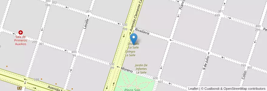 Mapa de ubicacion de Instituto La Salle en 아르헨티나, 부에노스아이레스주, Partido De Saavedra, Pigüé.