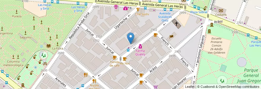 Mapa de ubicacion de Instituto Lange Ley, Palermo en アルゼンチン, Ciudad Autónoma De Buenos Aires, ブエノスアイレス, Comuna 14.