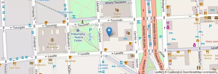 Mapa de ubicacion de Instituto Libre de Segunda Enseñanza, San Nicolas en 阿根廷, Ciudad Autónoma De Buenos Aires, Comuna 1, 布宜诺斯艾利斯.