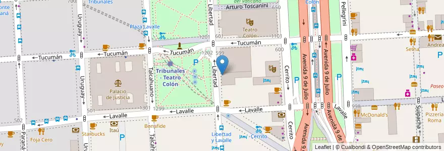 Mapa de ubicacion de Instituto Libre de Segunda Enseñanza, San Nicolas en Argentinien, Ciudad Autónoma De Buenos Aires, Comuna 1, Buenos Aires.