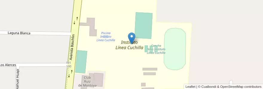 Mapa de ubicacion de Instituto Línea Cuchilla en Аргентина, Misiones, Departamento Libertador General San Martín, Municipio De Ruiz De Montoya.