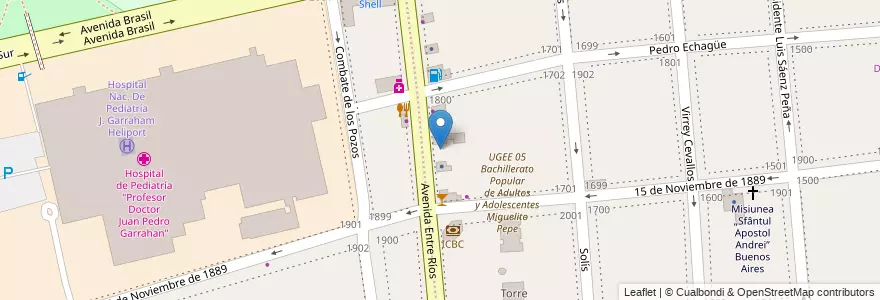 Mapa de ubicacion de Instituto Los Angeles, Constitucion en Argentina, Autonomous City Of Buenos Aires, Comuna 4, Autonomous City Of Buenos Aires.