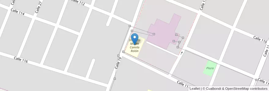 Mapa de ubicacion de Instituto Madre Camila Rolón en 아르헨티나, 부에노스아이레스주, Partido De Mercedes, Mercedes.