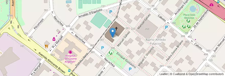Mapa de ubicacion de Instituto Madre de los Emigrantes, Boca en آرژانتین, Ciudad Autónoma De Buenos Aires, Comuna 4, Buenos Aires.
