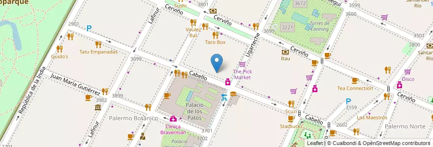 Mapa de ubicacion de Instituto Manantiales, Palermo en Argentinien, Ciudad Autónoma De Buenos Aires, Buenos Aires, Comuna 14.