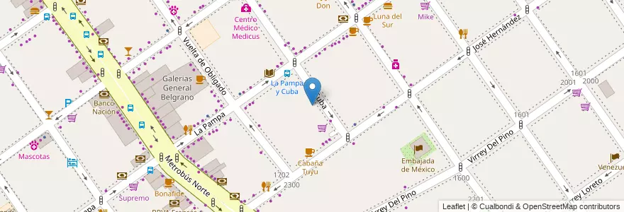 Mapa de ubicacion de Instituto Manuel Belgrano, Belgrano en 阿根廷, Ciudad Autónoma De Buenos Aires, 布宜诺斯艾利斯, Comuna 13.