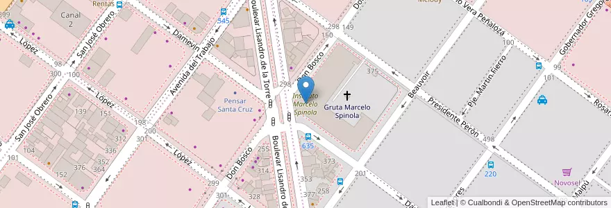 Mapa de ubicacion de Instituto Marcelo Spinola en Argentina, Santa Cruz, Chile, Mercado De La Ciudad, Deseado, Caleta Olivia.
