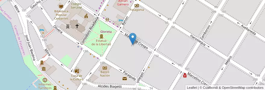 Mapa de ubicacion de Instituto María Auxiliadora en 阿根廷, 布宜诺斯艾利斯省, Partido De Patagones, Carmen De Patagones.