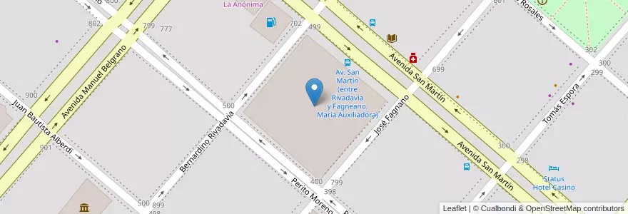 Mapa de ubicacion de Instituto Maria Auxiliadora en Argentinien, Feuerland, Chile, Río Grande, Departamento Río Grande.