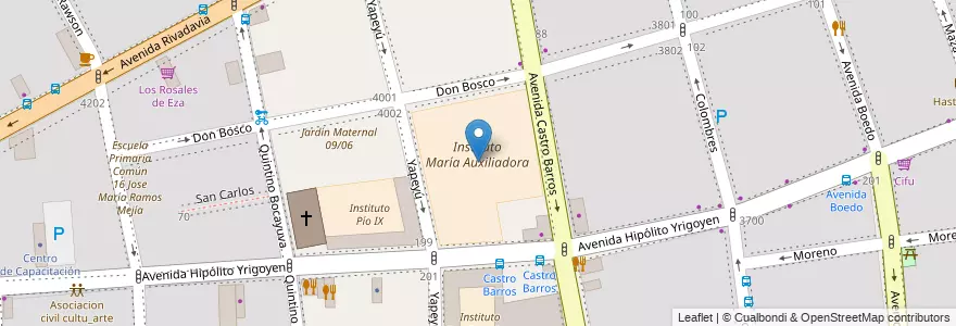 Mapa de ubicacion de Instituto María Auxiliadora, Almagro en الأرجنتين, Ciudad Autónoma De Buenos Aires, Comuna 5, Buenos Aires.