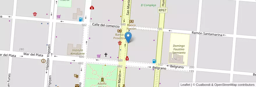 Mapa de ubicacion de Instituto Maria Susana en Argentina, Buenos Aires, Partido De Puan, Puan.
