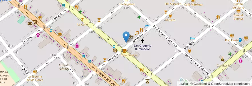 Mapa de ubicacion de Instituto Marie Manoogian, Palermo en 아르헨티나, Ciudad Autónoma De Buenos Aires, 부에노스아이레스.