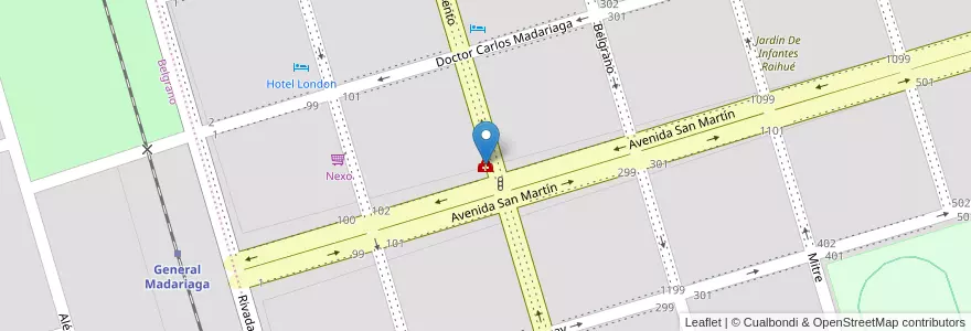 Mapa de ubicacion de Instituto Médico Madariaguense en Argentinië, Buenos Aires, Partido De General Madariaga.