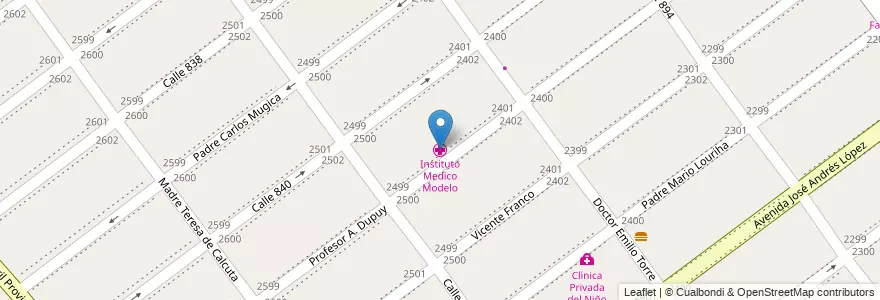 Mapa de ubicacion de Instituto Medico Modelo en Argentina, Buenos Aires, Partido De Quilmes, San Francisco Solano.