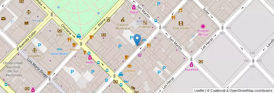 Mapa de ubicacion de Instituto Nacional Browniano en Argentina, Buenos Aires, Partido De Bahía Blanca, Bahía Blanca.