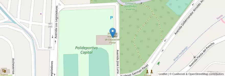 Mapa de ubicacion de Instituto Nacional de Educación Física en Argentine, Catamarca, Departamento Capital, Municipio De San Fernando Del Valle De Catamarca, San Fernando Del Valle De Catamarca.