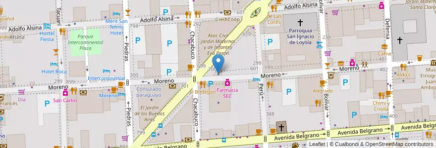 Mapa de ubicacion de Instituto Nacional de Reaseguros, Montserrat en آرژانتین, Ciudad Autónoma De Buenos Aires, Comuna 1, Buenos Aires.
