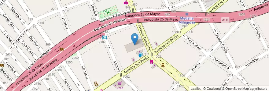 Mapa de ubicacion de Instituto Ntra. Sra. de Luján de San José de Flores, Flores en Argentinië, Ciudad Autónoma De Buenos Aires, Comuna 7, Buenos Aires.