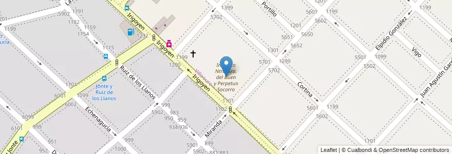 Mapa de ubicacion de Instituto Ntra. Sra. del Buen y Perpetuo Socorro, Villa Luro en Argentinië, Ciudad Autónoma De Buenos Aires, Buenos Aires, Comuna 10.