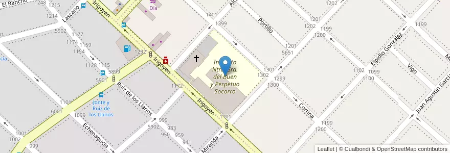Mapa de ubicacion de Instituto Ntra. Sra. del Buen y Perpetuo Socorro en 阿根廷, Ciudad Autónoma De Buenos Aires, 布宜诺斯艾利斯, Comuna 10.