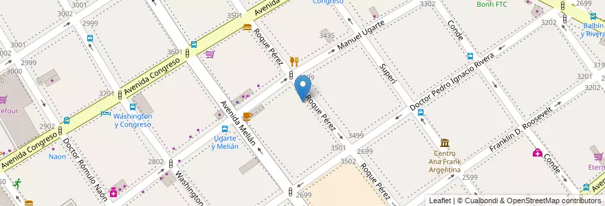 Mapa de ubicacion de Instituto Ntra. Sra. del Carmen, Coghlan en 阿根廷, Ciudad Autónoma De Buenos Aires, Comuna 12, 布宜诺斯艾利斯.